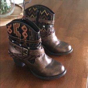Brown Buckle Booties
